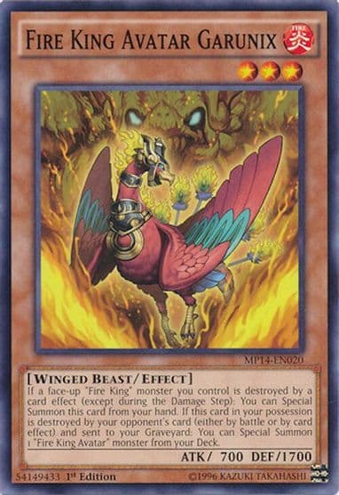 Fire King Avatar Garunix 2014 Mega-Tins Mega Pack Yu-Gi-Oh! card