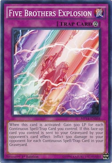 Five Brothers Explosion 2014 Mega-Tins Mega Pack Yu-Gi-Oh! card