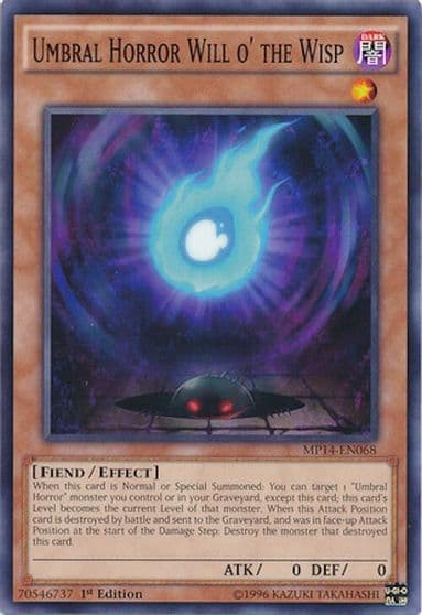 Umbral Horror Will o the Wisp 2014 Mega-Tins Mega Pack Yu-Gi-Oh! card