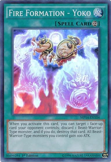 Fire Formation Yoko 2014 Mega-Tins Mega Pack Yu-Gi-Oh! card
