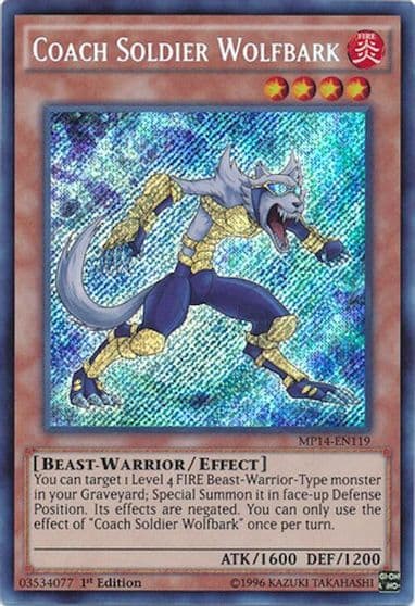 Coach Soldier Wolfbark 2014 Mega-Tins Mega Pack Yu-Gi-Oh! card