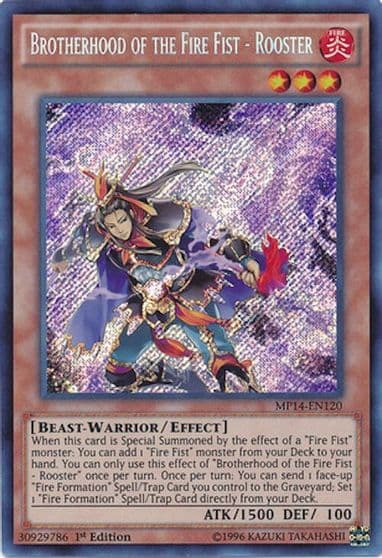 Brotherhood of the Fire Fist Rooster 2014 Mega-Tins Mega Pack Yu-Gi-Oh! card