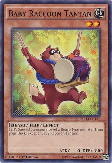 Baby Raccoon Tantan 2014 Mega-Tins Mega Pack Yu-Gi-Oh! card