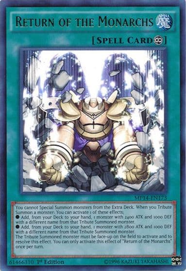Return of the Monarchs 2014 Mega-Tins Mega Pack Yu-Gi-Oh! card