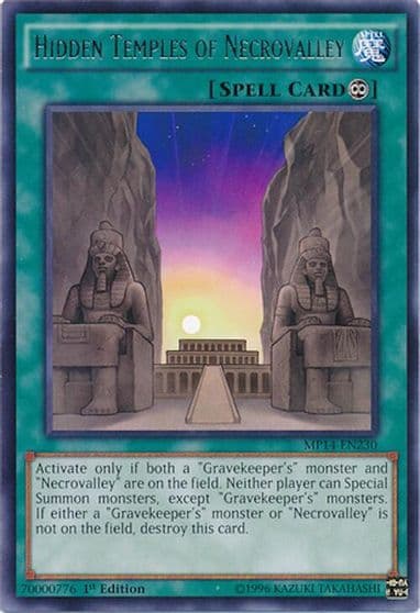 Hidden Temples of Necrovalley 2014 Mega-Tins Mega Pack Yu-Gi-Oh! card