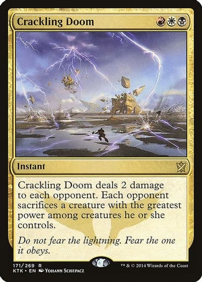 Crackling Doom Khans of Tarkir Magic card