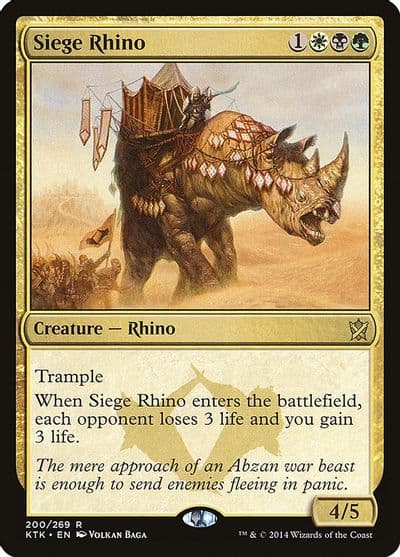 Siege Rhino Khans of Tarkir Magic card