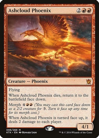 Ashcloud Phoenix Khans of Tarkir Magic card