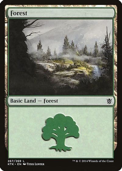 Forest 267 Khans of Tarkir Magic card