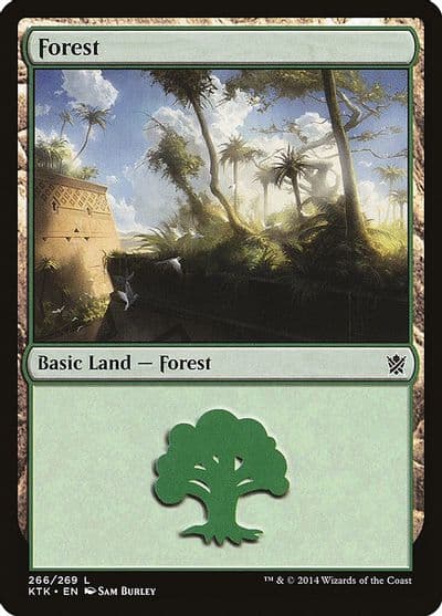 Forest 266 Khans of Tarkir Magic card