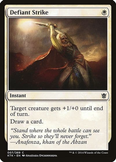 Defiant Strike Khans of Tarkir Magic card