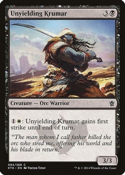 Unyielding Krumar Khans of Tarkir Magic card