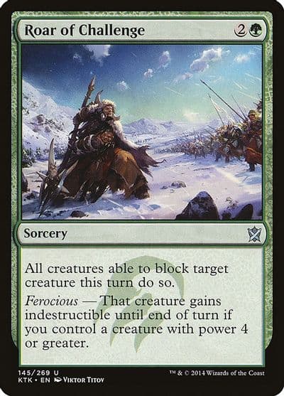 Roar of Challenge Khans of Tarkir Magic card
