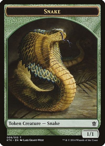 Snake Token Khans of Tarkir Magic card