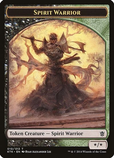 Spirit Warrior Token Khans of Tarkir Magic card