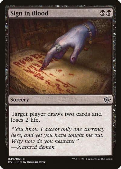 Sign in Blood Duel Decks: Anthology Magic card