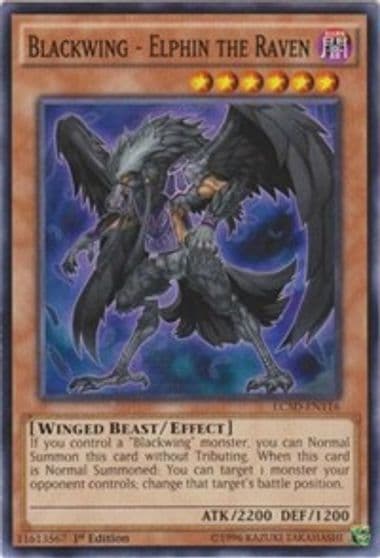Blackwing Elphin the Raven Legendary Collection 5D's Yu-Gi-Oh! card