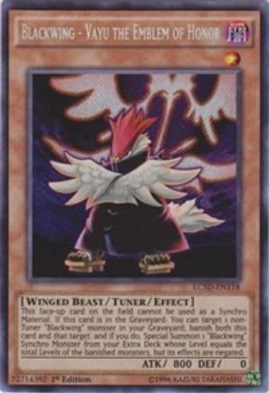 Blackwing Vayu the Emblem of Honor Legendary Collection 5D's Yu-Gi-Oh! card