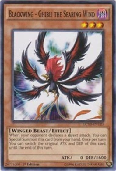 Blackwing Ghibli the Searing Wind Legendary Collection 5D's Yu-Gi-Oh! card