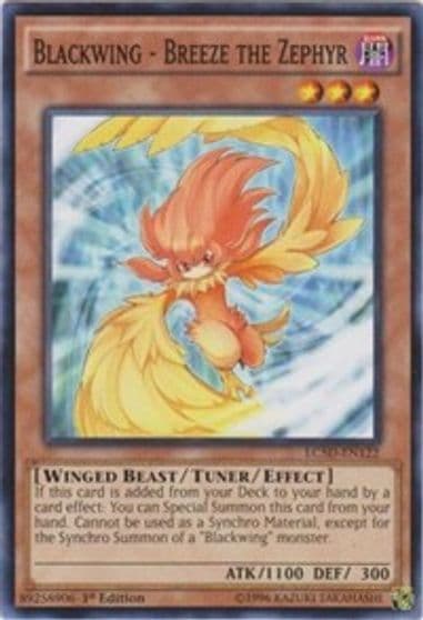 Blackwing Breeze the Zephyr Legendary Collection 5D's Yu-Gi-Oh! card