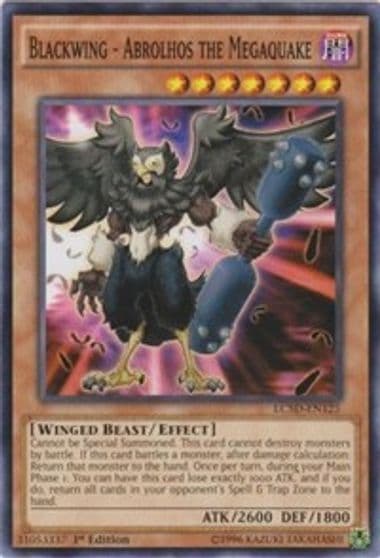 Blackwing Abrolhos the Megaquake Legendary Collection 5D's Yu-Gi-Oh! card