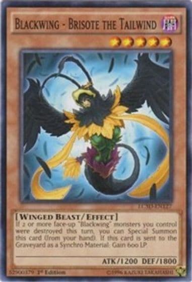 Blackwing Brisote the Tailwind Legendary Collection 5D's Yu-Gi-Oh! card