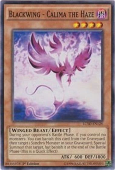 Blackwing Calima the Haze Legendary Collection 5D's Yu-Gi-Oh! card