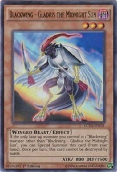 Blackwing Gladius the Midnight Sun Legendary Collection 5D's Yu-Gi-Oh! card