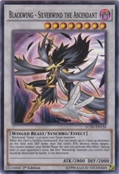 Blackwing Silverwind the Ascendant Legendary Collection 5D's Yu-Gi-Oh! card