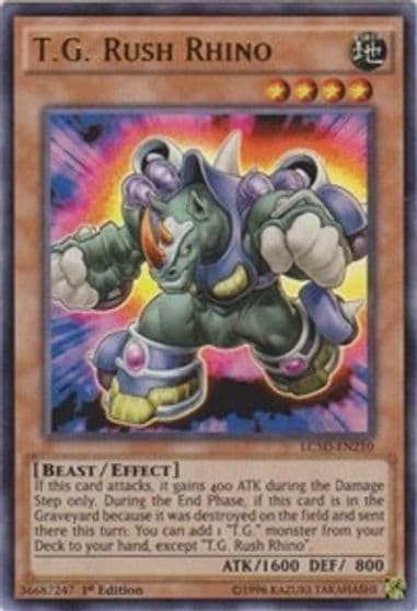 TG Rush Rhino Legendary Collection 5D's Yu-Gi-Oh! card