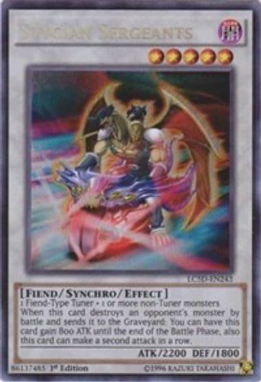 Stygian Sergeants Legendary Collection 5D's Yu-Gi-Oh! card