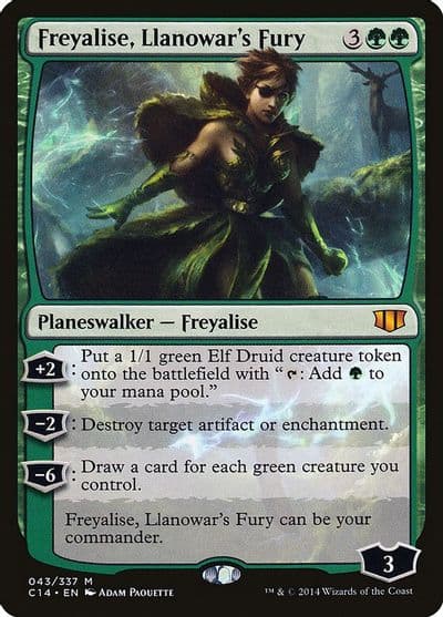 Freyalise Llanowars Fury Commander 2014 Magic card