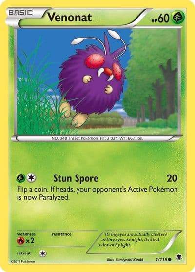 Venonat XY - Phantom Forces Pokemon card