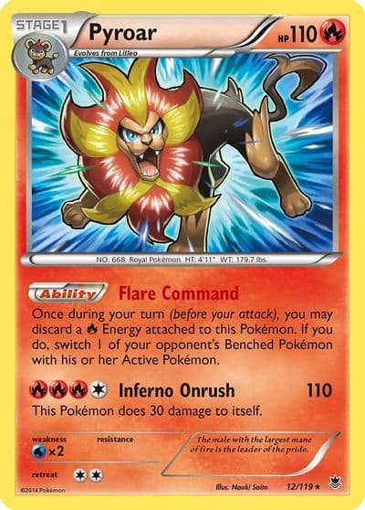 Pyroar XY - Phantom Forces Pokemon card