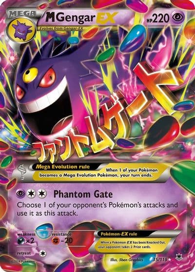 M Gengar EX XY - Phantom Forces Pokemon card