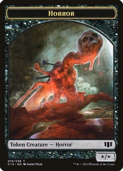 Horror Zombie 016 Double Sided Token Commander 2014 Magic card
