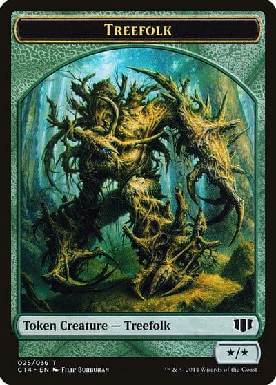 Treefolk Wolf Double Sided Token Commander 2014 Magic card