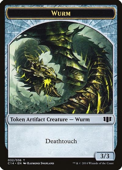 Wurm 032 Goat Double sided Token Commander 2014 Magic card