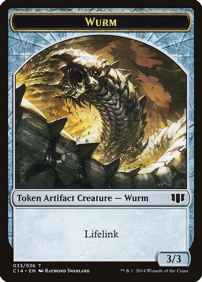 Wurm 033 Goat Double sided Token Commander 2014 Magic card