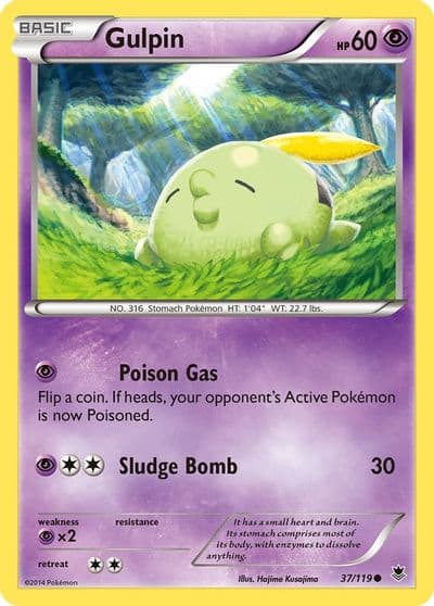 Gulpin XY - Phantom Forces Pokemon card