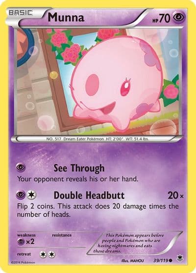 Munna XY - Phantom Forces Pokemon card