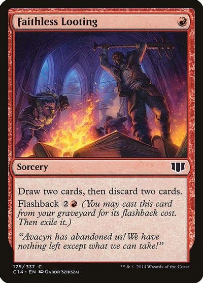 Faithless Looting Commander 2014 Magic card