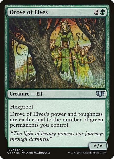 Drove of Elves Commander 2014 Magic card