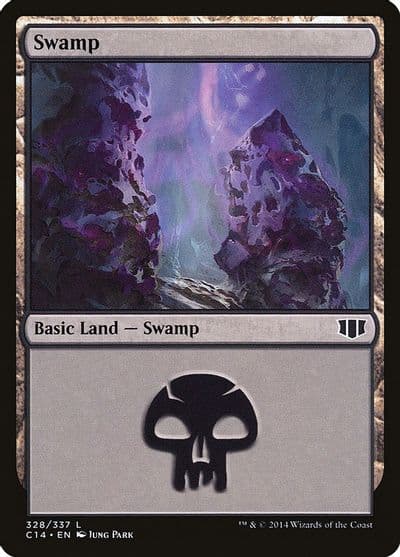 Swamp 328 Commander 2014 Magic card