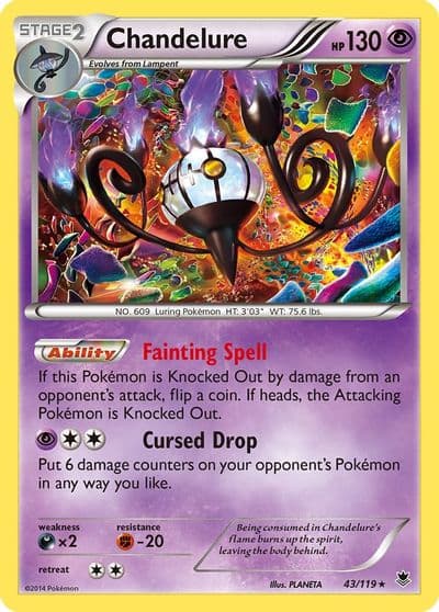 Chandelure XY - Phantom Forces Pokemon card