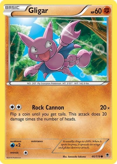 Gligar XY - Phantom Forces Pokemon card