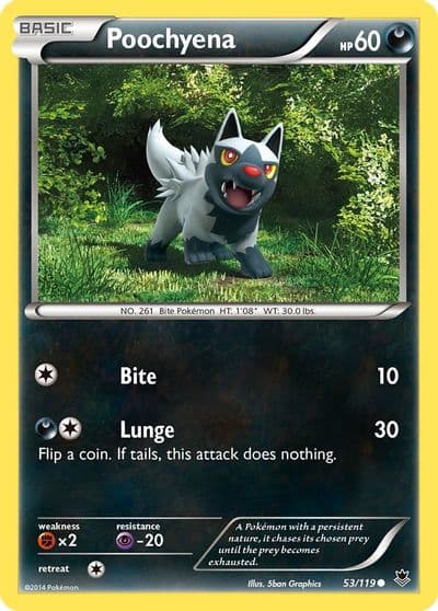 Poochyena XY - Phantom Forces Pokemon card