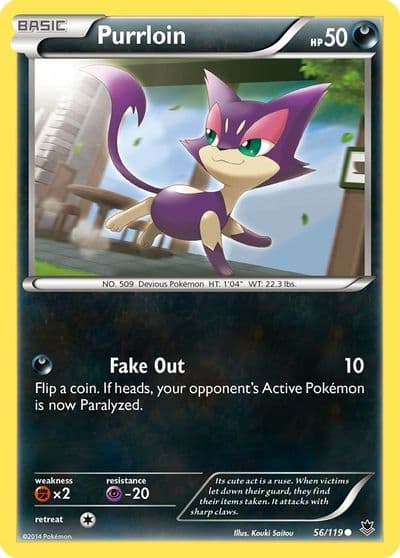 Purrloin XY - Phantom Forces Pokemon card