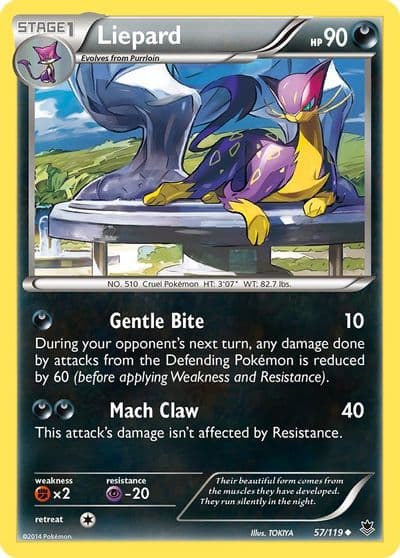 Liepard XY - Phantom Forces Pokemon card