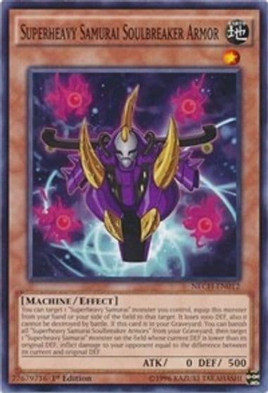 Superheavy Samurai Soulbreaker Armor The New Challengers Yu-Gi-Oh! card